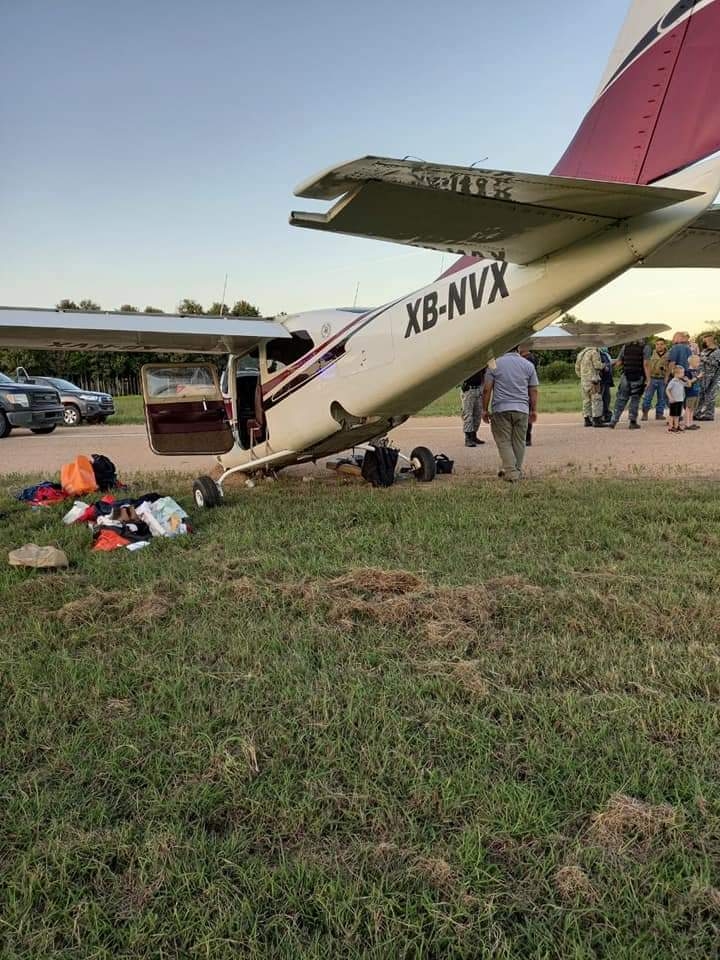 La aeronave fue hallada así en la zona