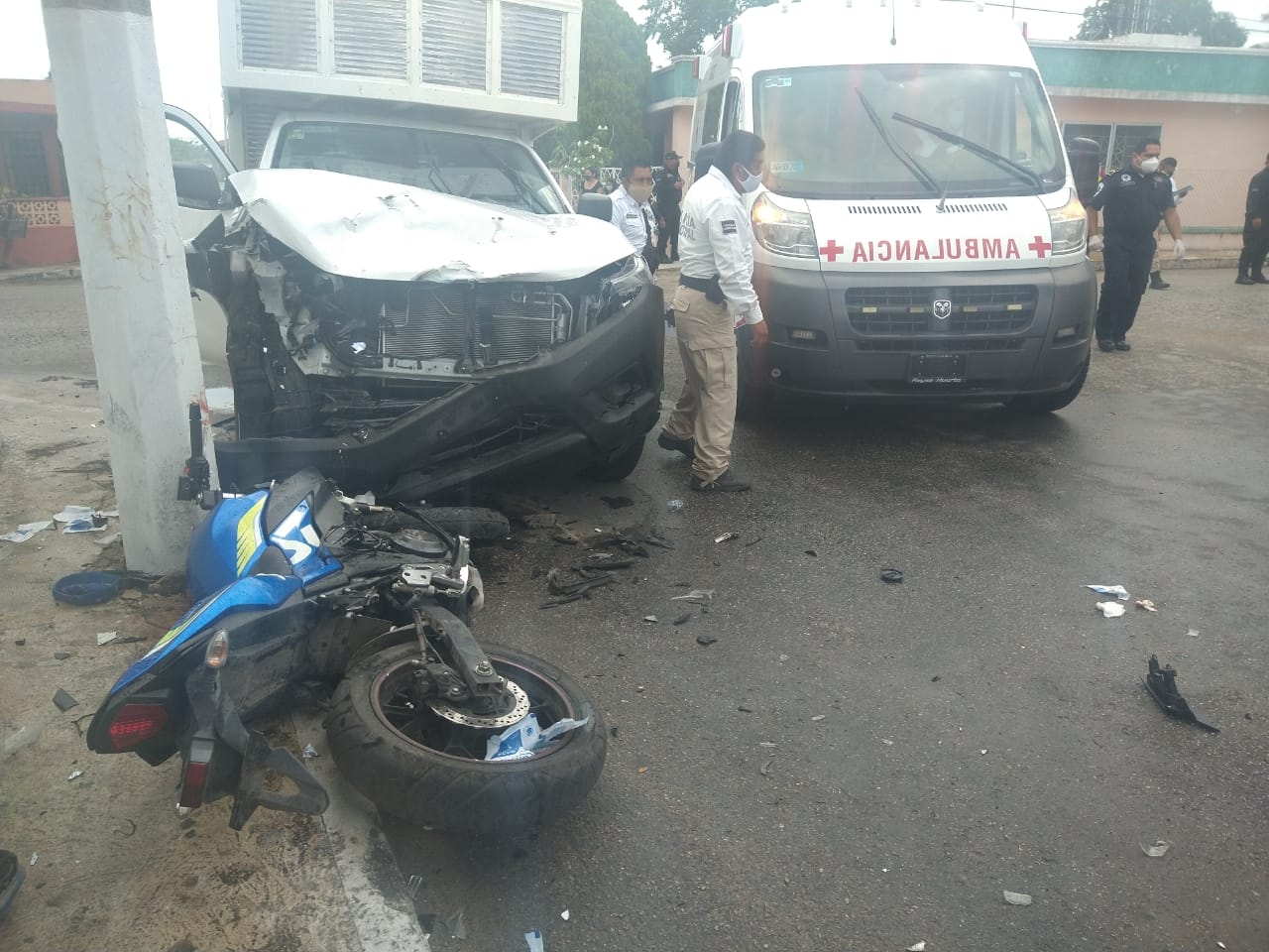 El motociclista fue reportado como grave El motociclista fue reportado como grave