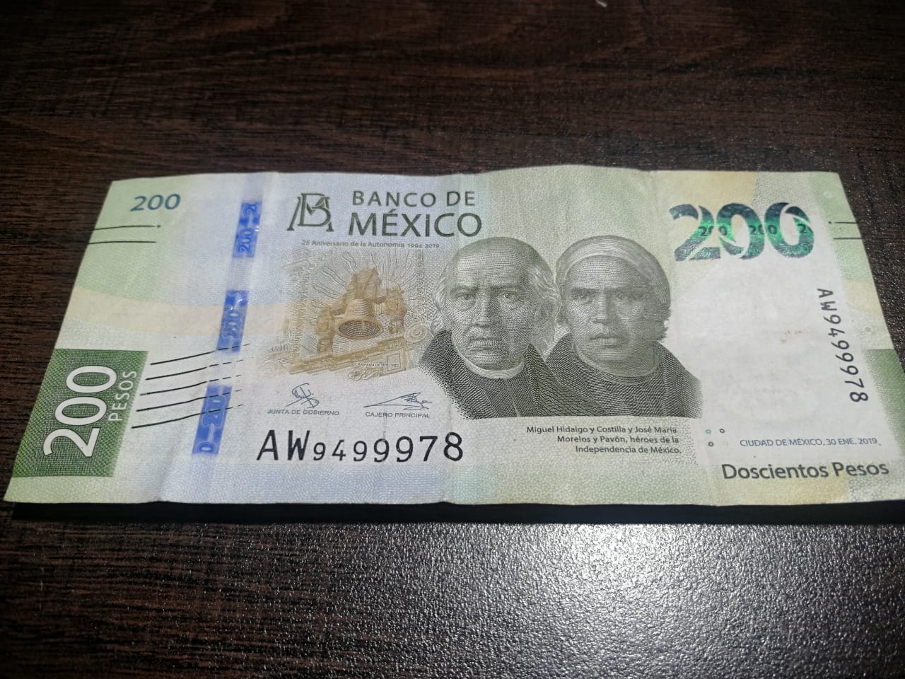 El empleado no se dio cuenta hasta que hizo el corte de caja