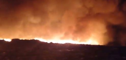Así fue el incendio en el relleno sanitario de Mérida: VIDEO