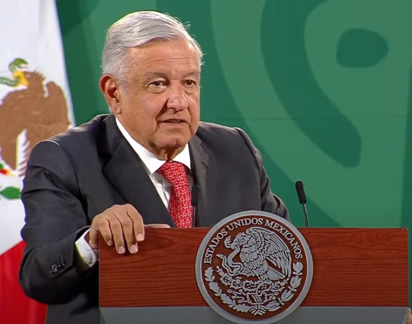 AMLO, durante la conferencia de prensa.