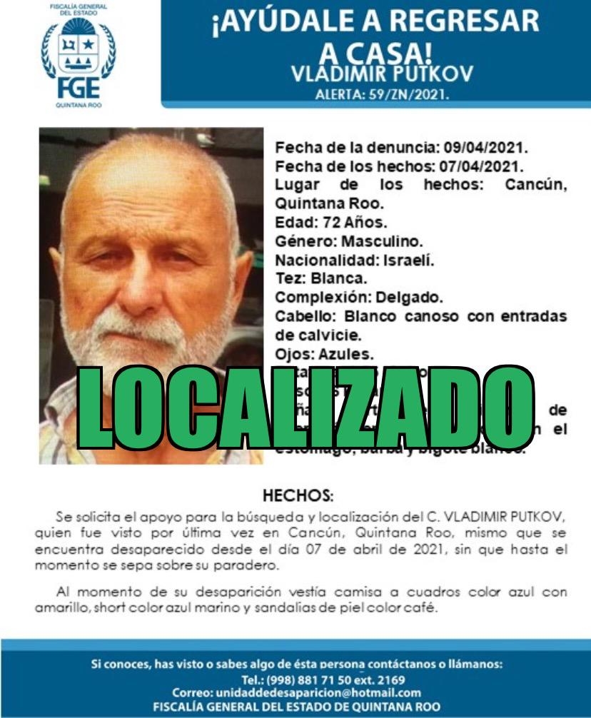 El israelí que había desaparecido en Cancún, ya fue localizado