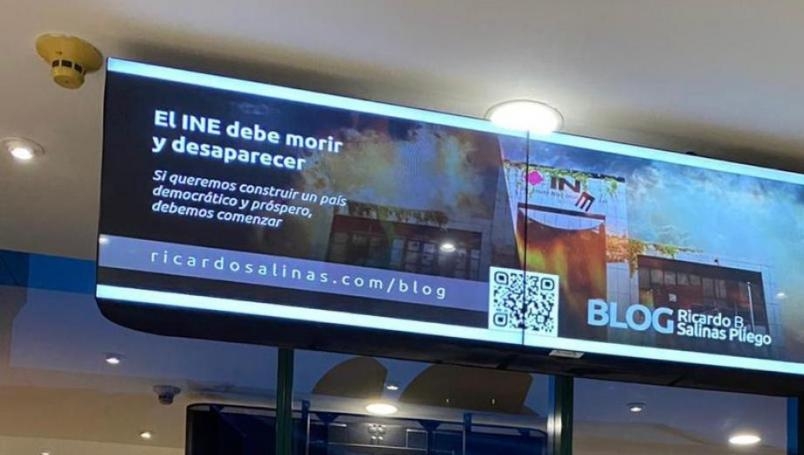 Reportan que Banco Azteca difunde spot contra el INE Reportan que Banco Azteca difunde spot contra el INE