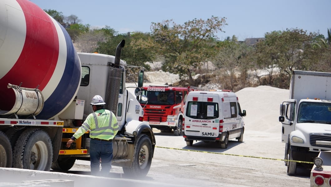El accidente ocurrió al interior de la constructora Cemex en Campeche El accidente ocurrió al interior de la constructora Cemex en Campeche