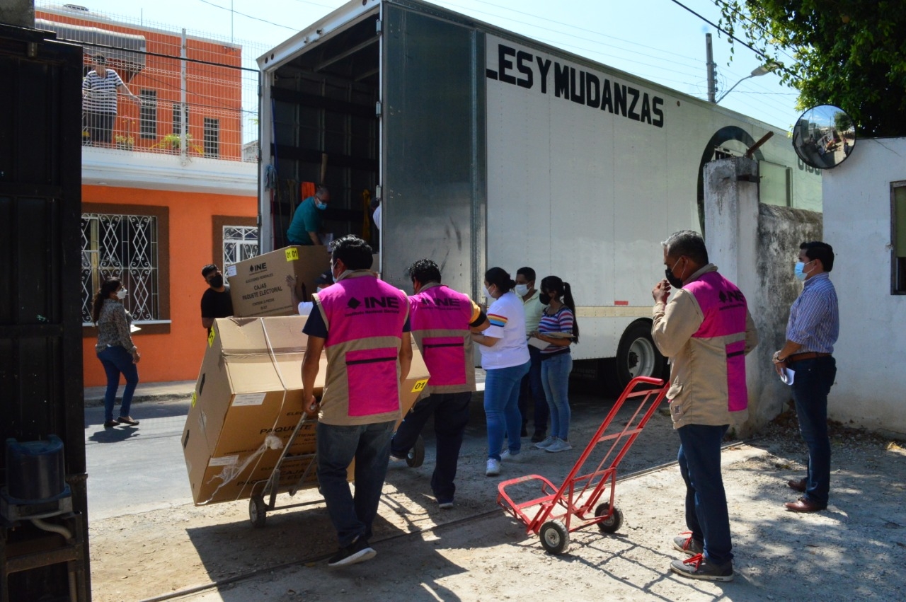 No hubo presencia policial en la entrega de este material