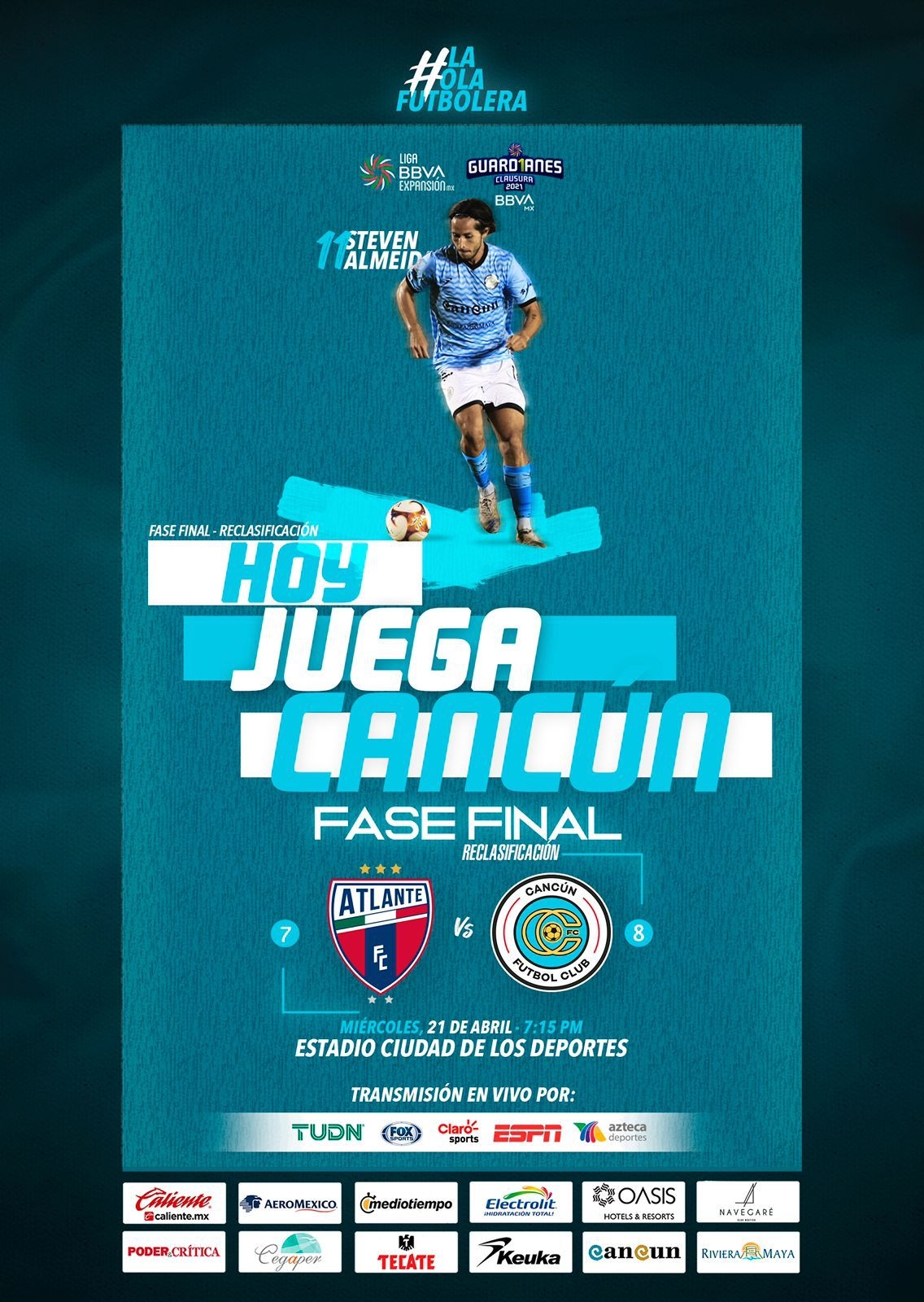 Cancún FC se juega el pase a Cuartos de Final contra el Atlante FC en la Liga de Expansión Mx