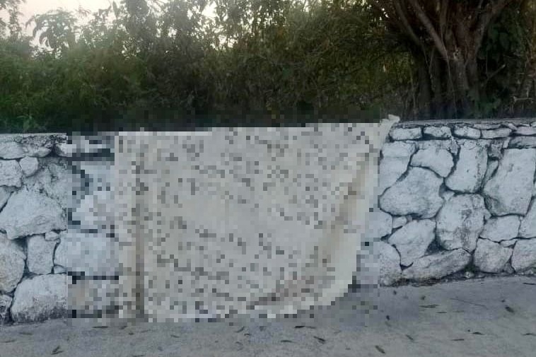 El mensaje fue colocado esta madrugada en Playa del Carmen