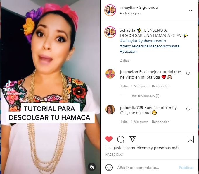 Joven yucateca explica cómo descolgar una hamaca en redes: VIDEO