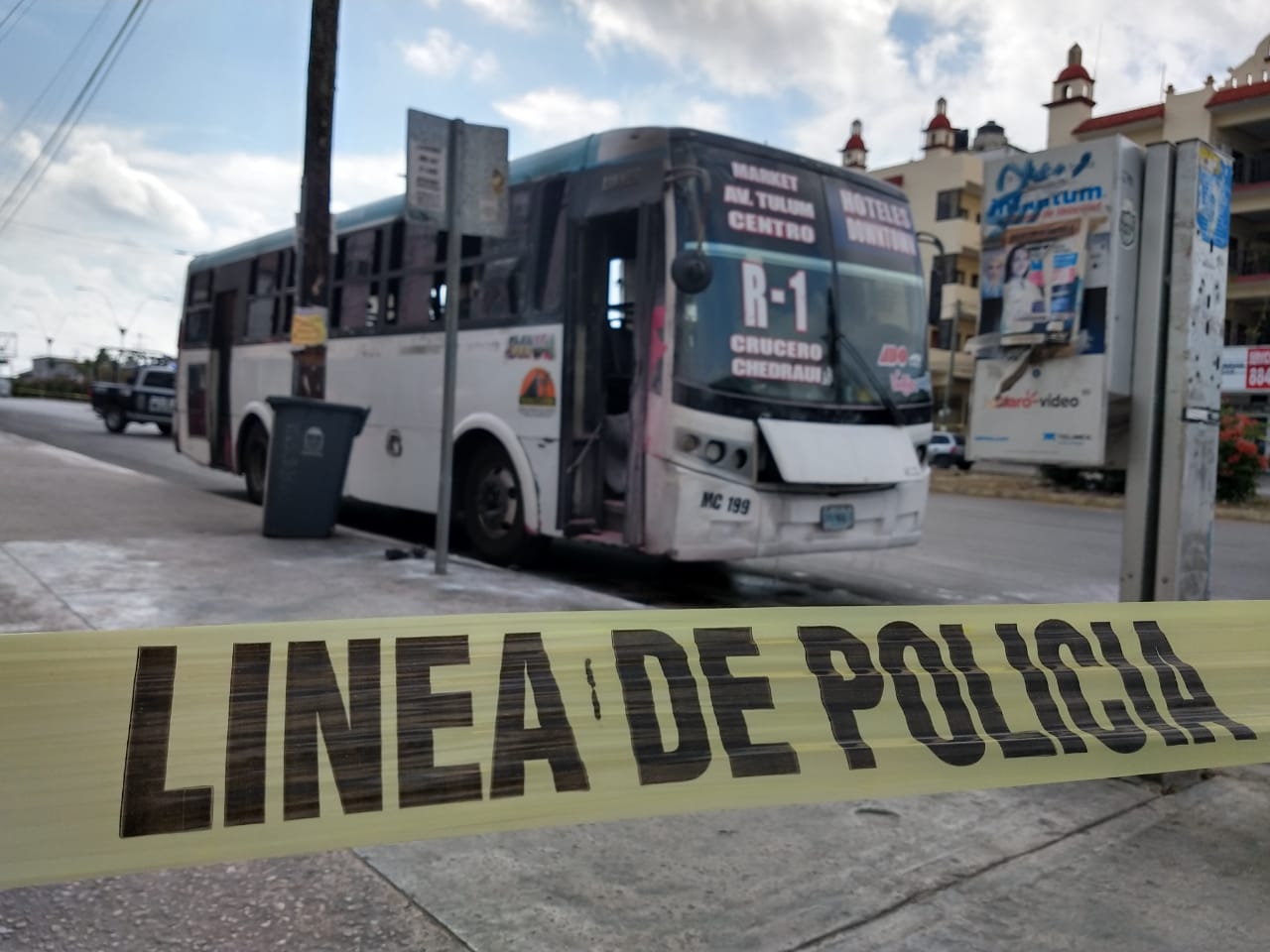 La unidad se encontraba estacionada al momento del ataque La unidad se encontraba estacionada al momento del ataque