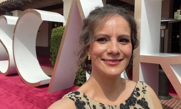La mexicana lució un hermoso vestido del diseñador Claver Munguía