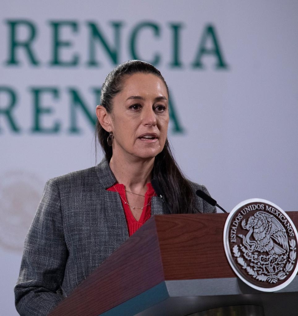 Claudia Sheinbaum durante la conferencia matutina
