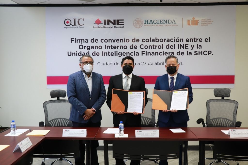 INE y LA UIF firman convenio permitirá combatir actos de corrupción