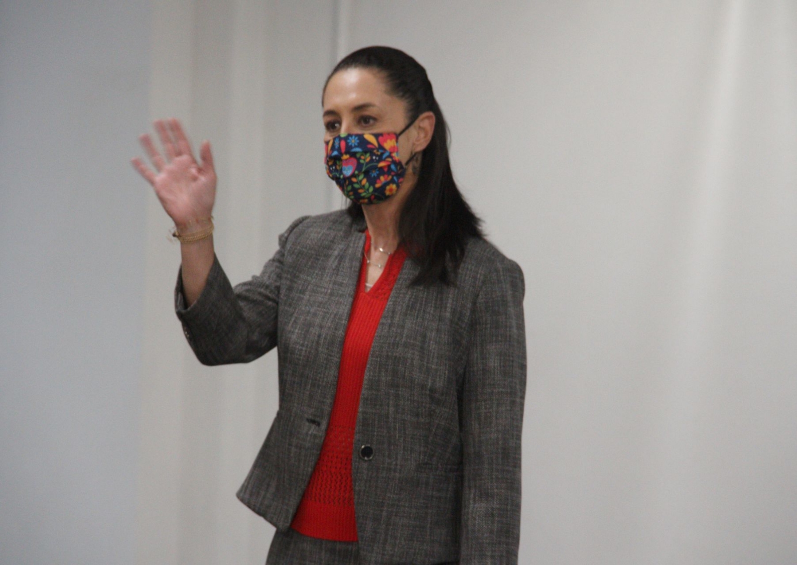 Claudia Sheinbaum, durante un evento el día de hoy