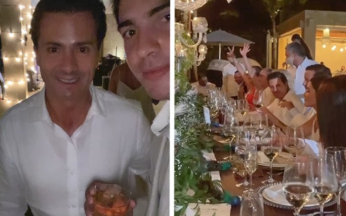 El hermano de la novia fue quien grabó al expresidente en la boda