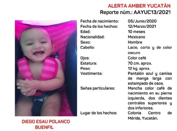 El menor fue visto por última vez en el centro de Mérida