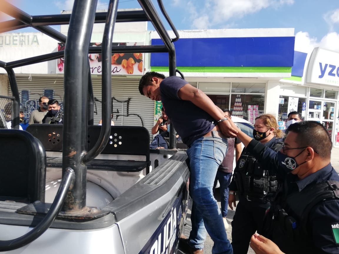 Detienen a ladrón de celulares en la Región 219 de Cancún