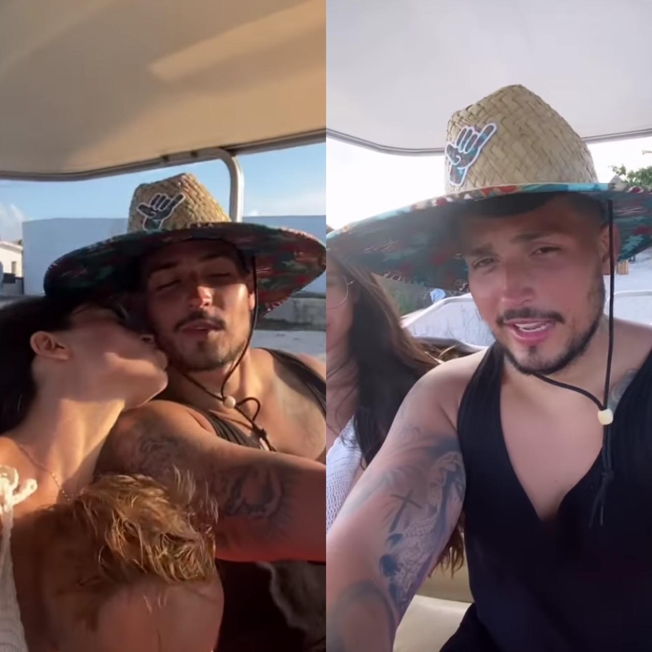 Desde Cancún, Aran One y Rosmeri Marval disfrutan de su amor