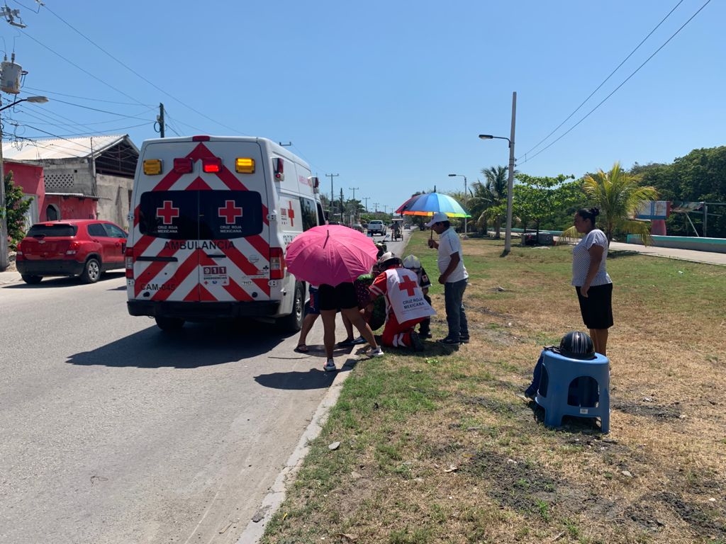 La motociclista no quiso ser trasladada a un hospital