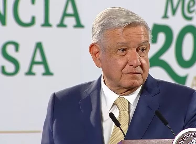 AMLO, durante su conferencia de prensa AMLO, durante su conferencia de prensa