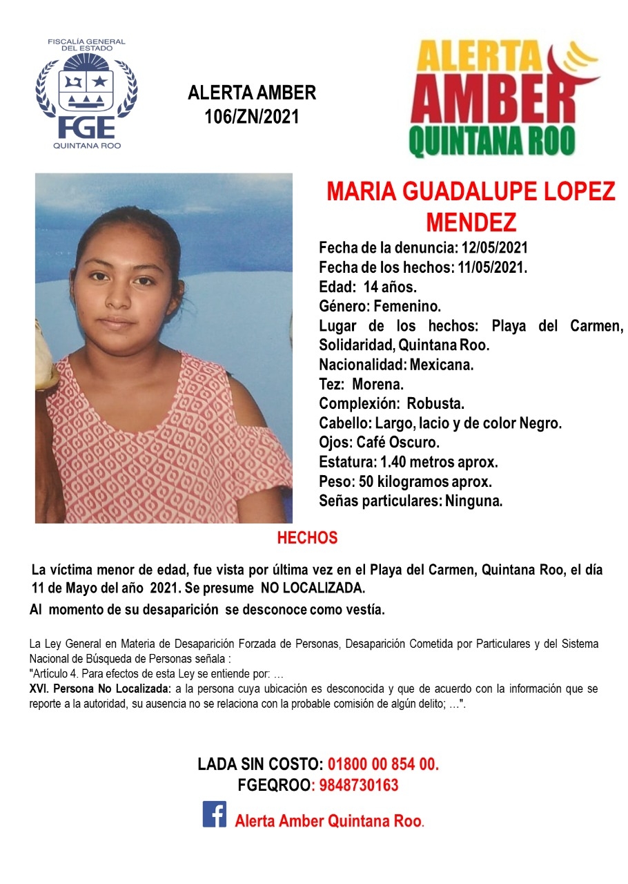 La menor fue reportada