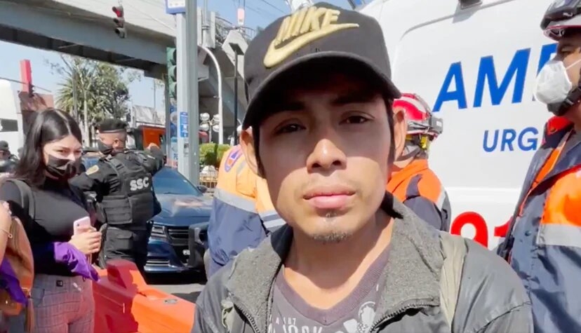 El hombre fue testigo del accidente de la Línea 12 El hombre fue testigo del accidente de la Línea 12