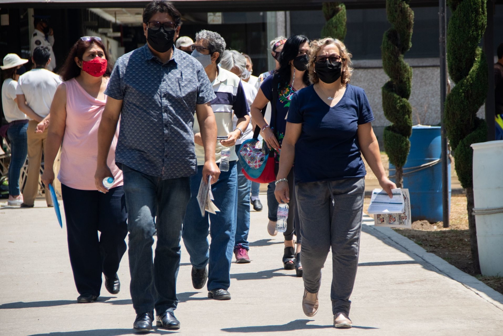 Vacunación en el IPN de Zacatenco, CDMX