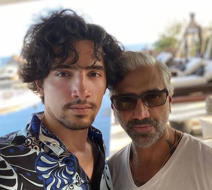 Alejandro Fernández y su hijo