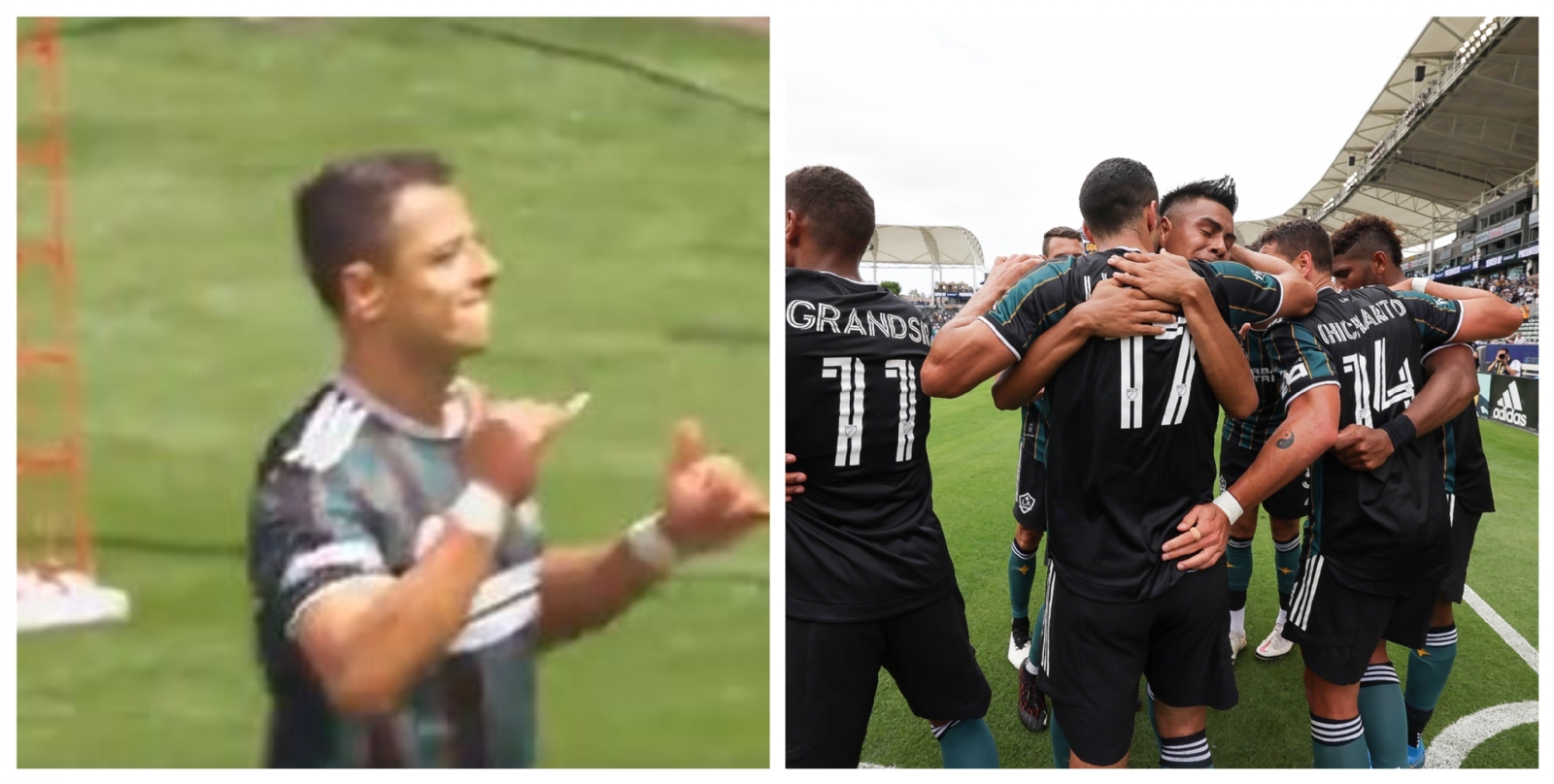 Chicharito Hernández celebra el gol
