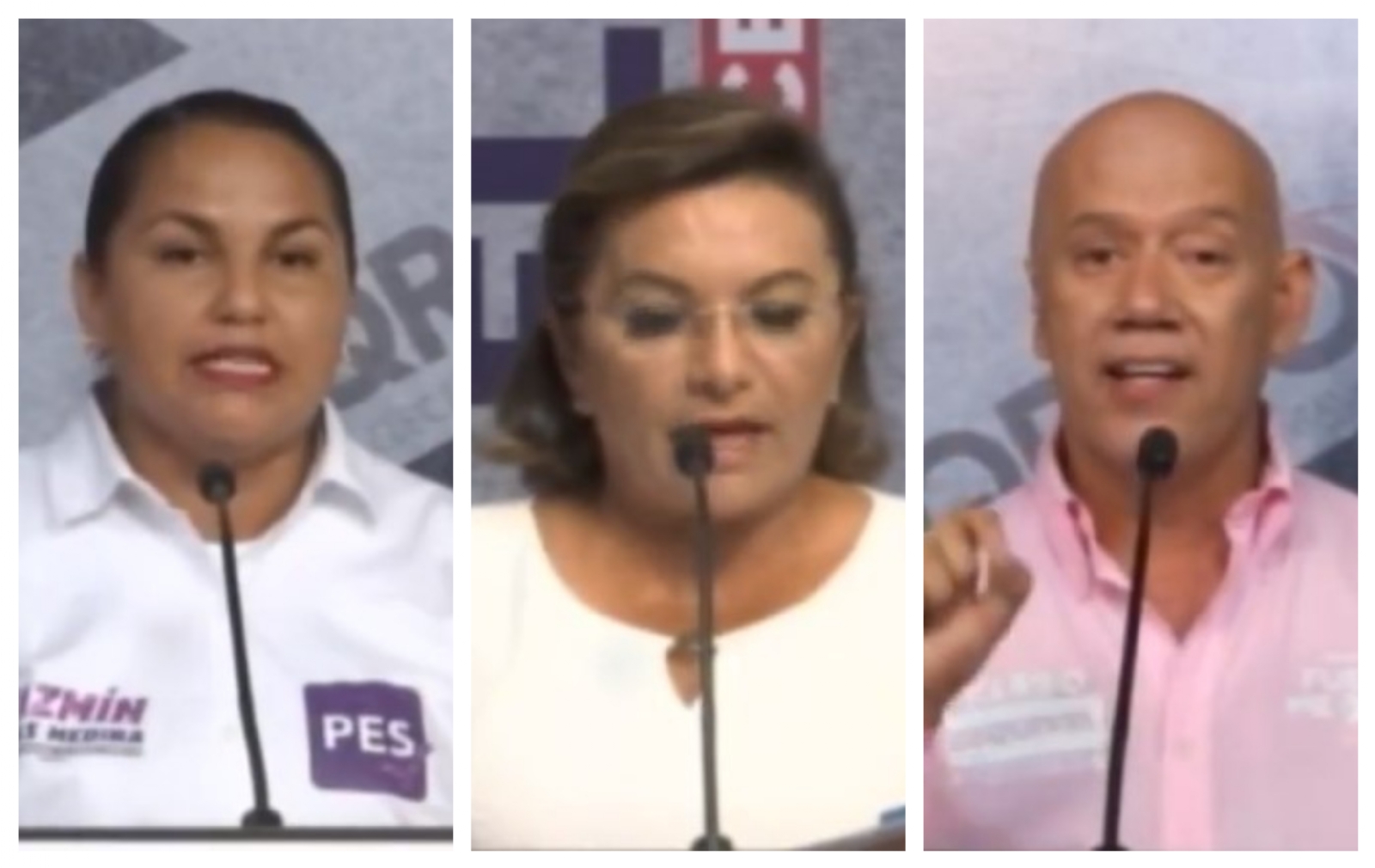 Este primer ejercicio se realizó sólo con tres de los siete candidatos por la presidencia municipal de Puerto Morelos
