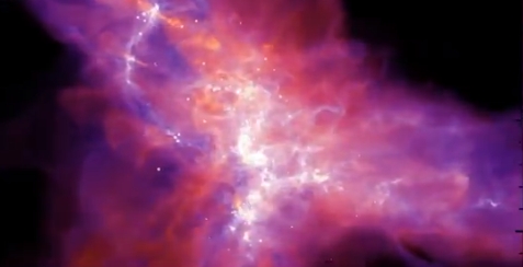 A partir de esta nube de gas arremolinada, las estrellas se forman y evolucionan, mostrando la dinámica de este proceso A partir de esta nube de gas arremolinada, las estrellas se forman y evolucionan, mostrando la dinámica de este proceso