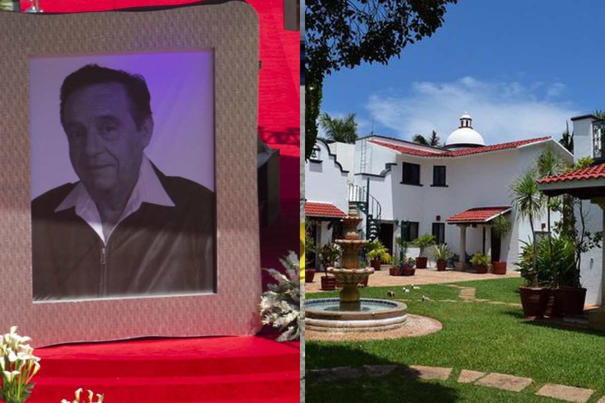 La propiedad tiene un estilo neoclásico hispano mexicano, según petición del legendario comediante mexicano La propiedad tiene un estilo neoclásico hispano mexicano, según petición del legendario comediante mexicano