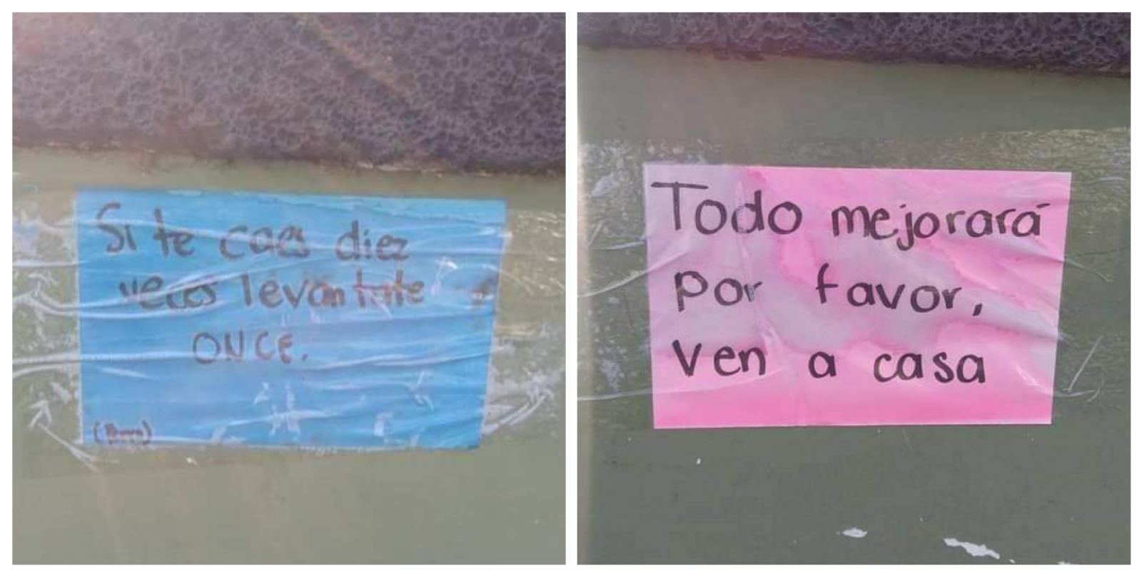 Mensajes contra el suicidio en puente de Xalapa Mensajes contra el suicidio en puente de Xalapa