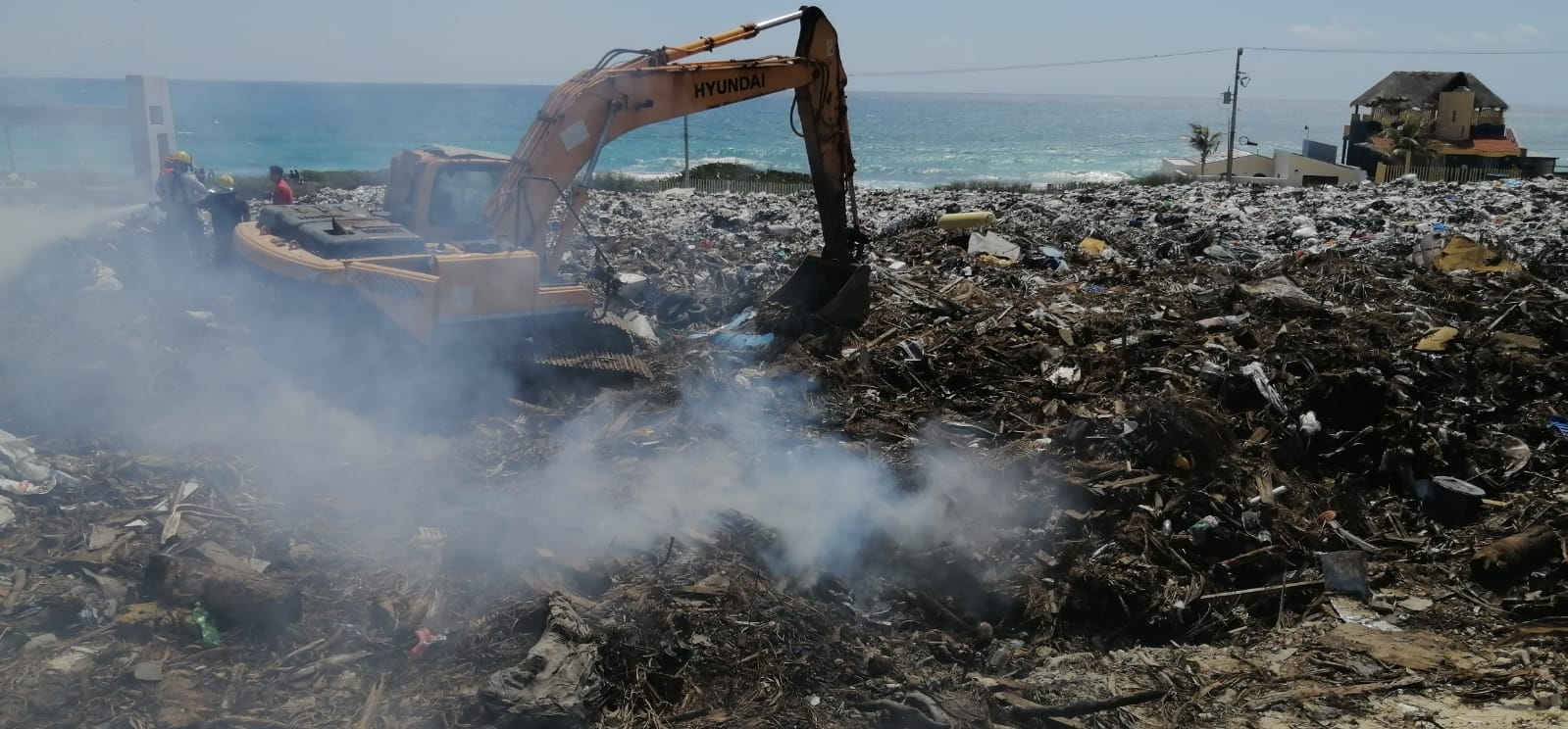 Se incendia basurero municipal de Isla Mujeres