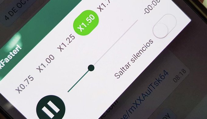La velocidad normal del audio podrá aumentar hasta dos veces