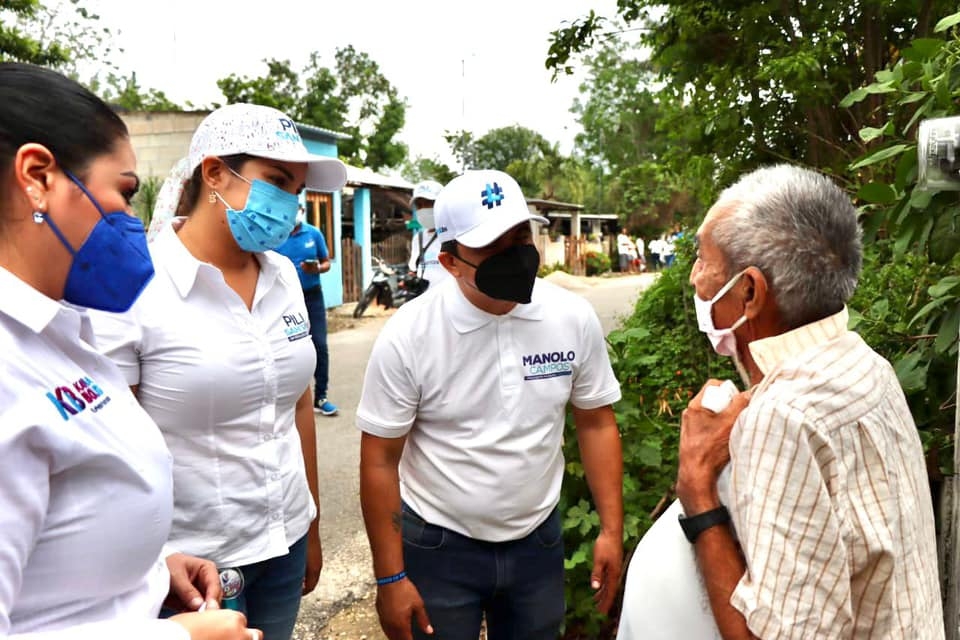 Pili Santos estuvo de visita en Buctzotz e Izamal en donde invitó a los habitantes a votar este 6 de junio