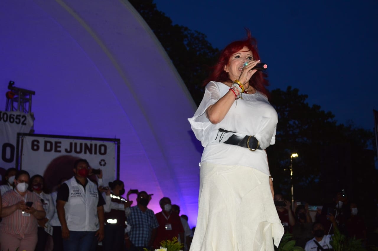 Layda Sansores cierra campañas  en Campeche concluyó diciendo "Ya ganamos".