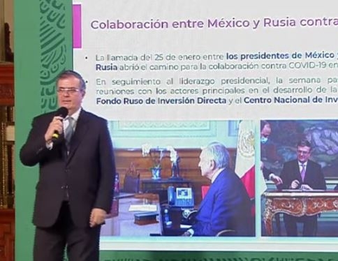 Marcelo Ebrad, durante la conferencia de prensa