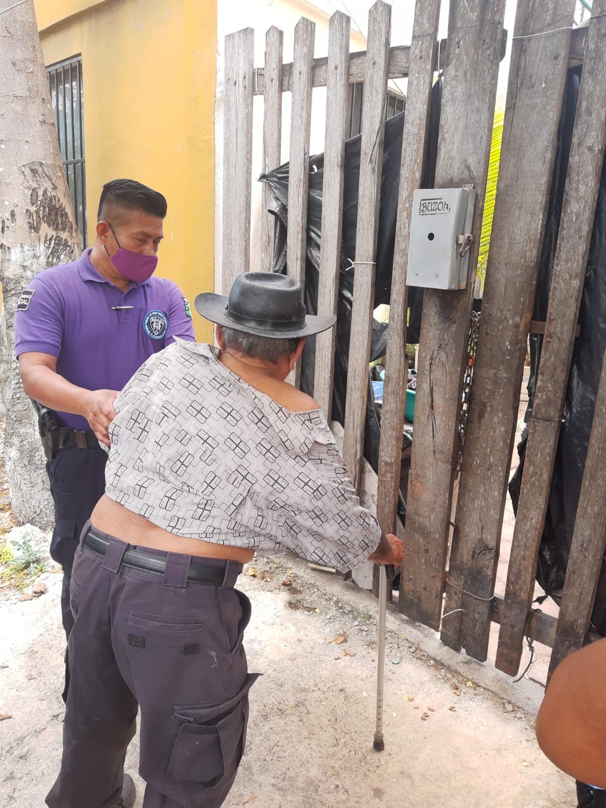 El adulto mayor fue llevado hasta su domicilio