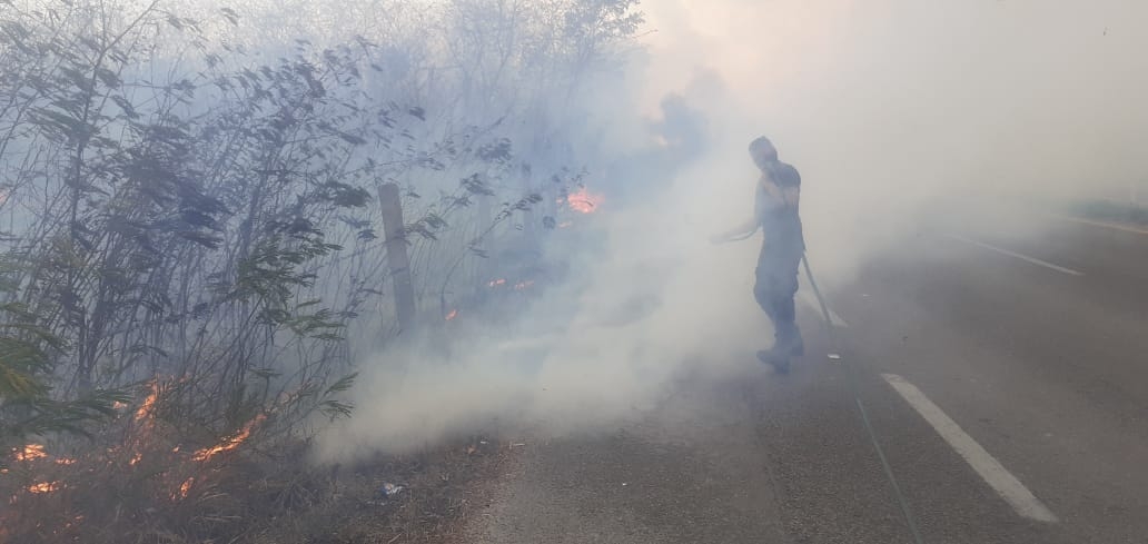 Incendio causa enorme columna de humo en la Mérida-Motul