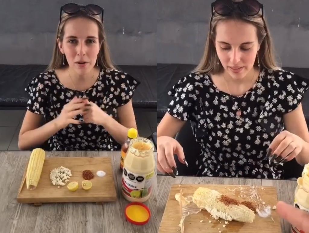 Joven canadiense muestra cómo se prepara un elote en México: VIDEO