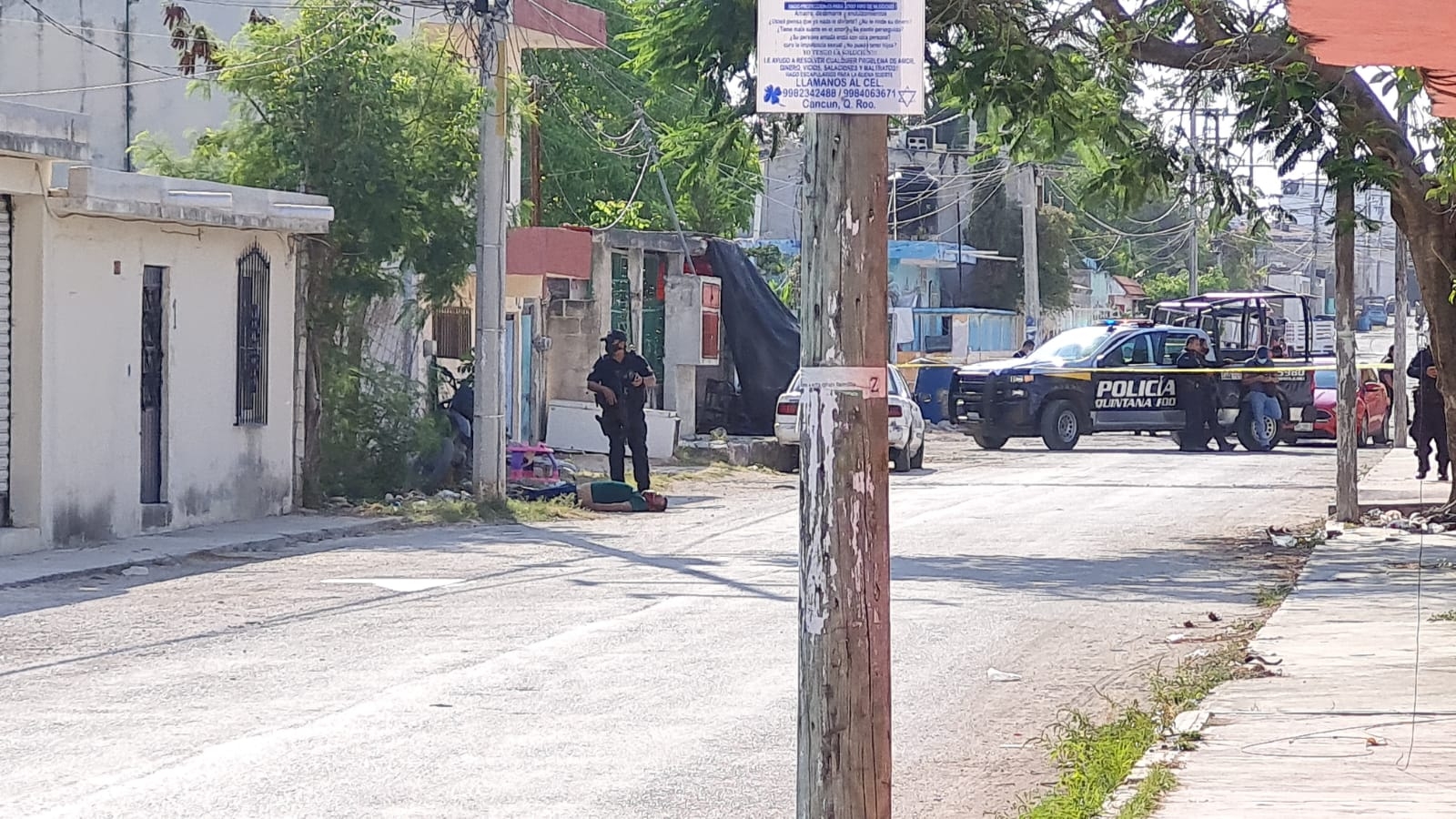 Las autoridades acordonaron la zona del asesinato