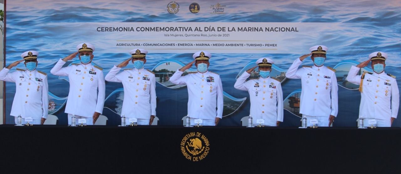 Conmemoran el 79 aniversario del Día de la Marina en Isla Mujeres