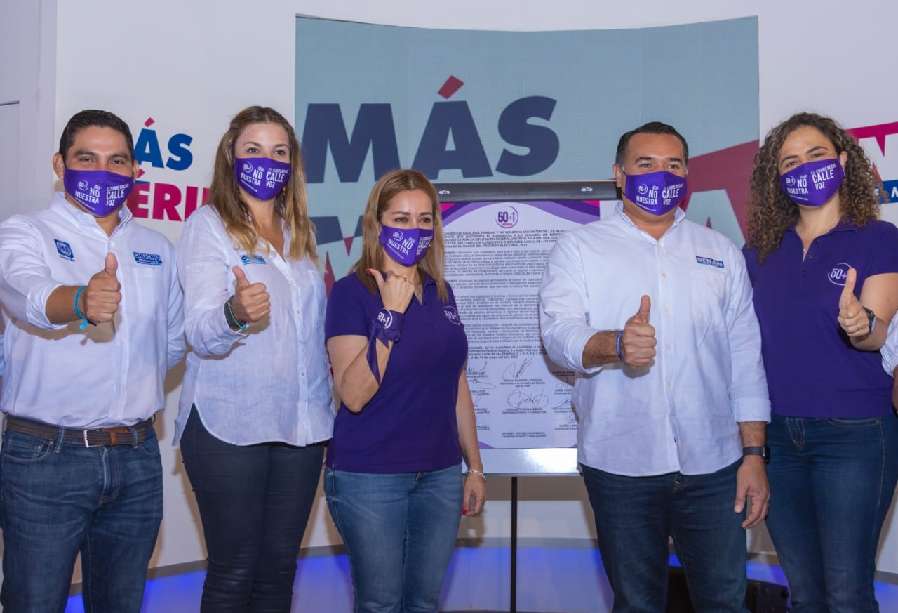 Pactan candidatos del PAN compromiso con la paridad de género