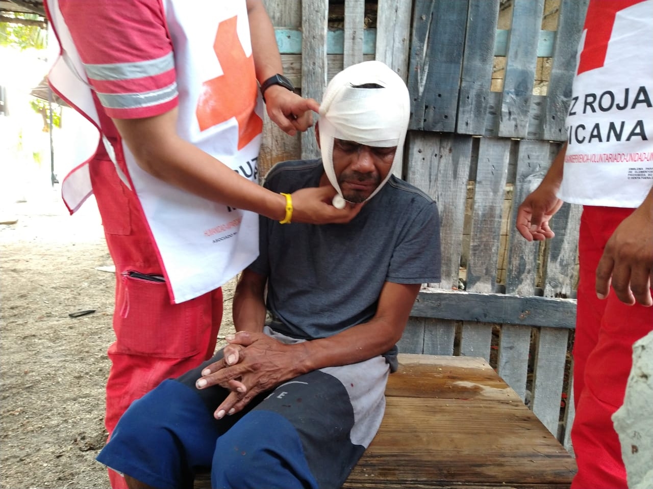 El hombre resultó con una lesión en la cabeza El hombre resultó con una lesión en la cabeza