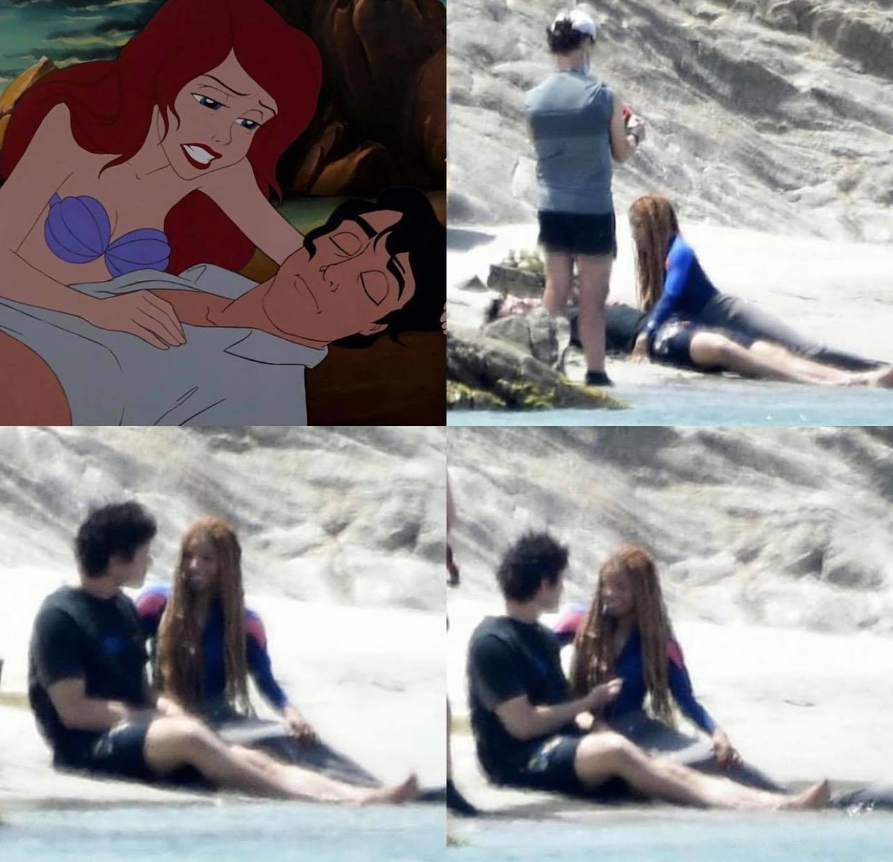 Halle Bailey caracterizada como Ariel Halle Bailey caracterizada como Ariel