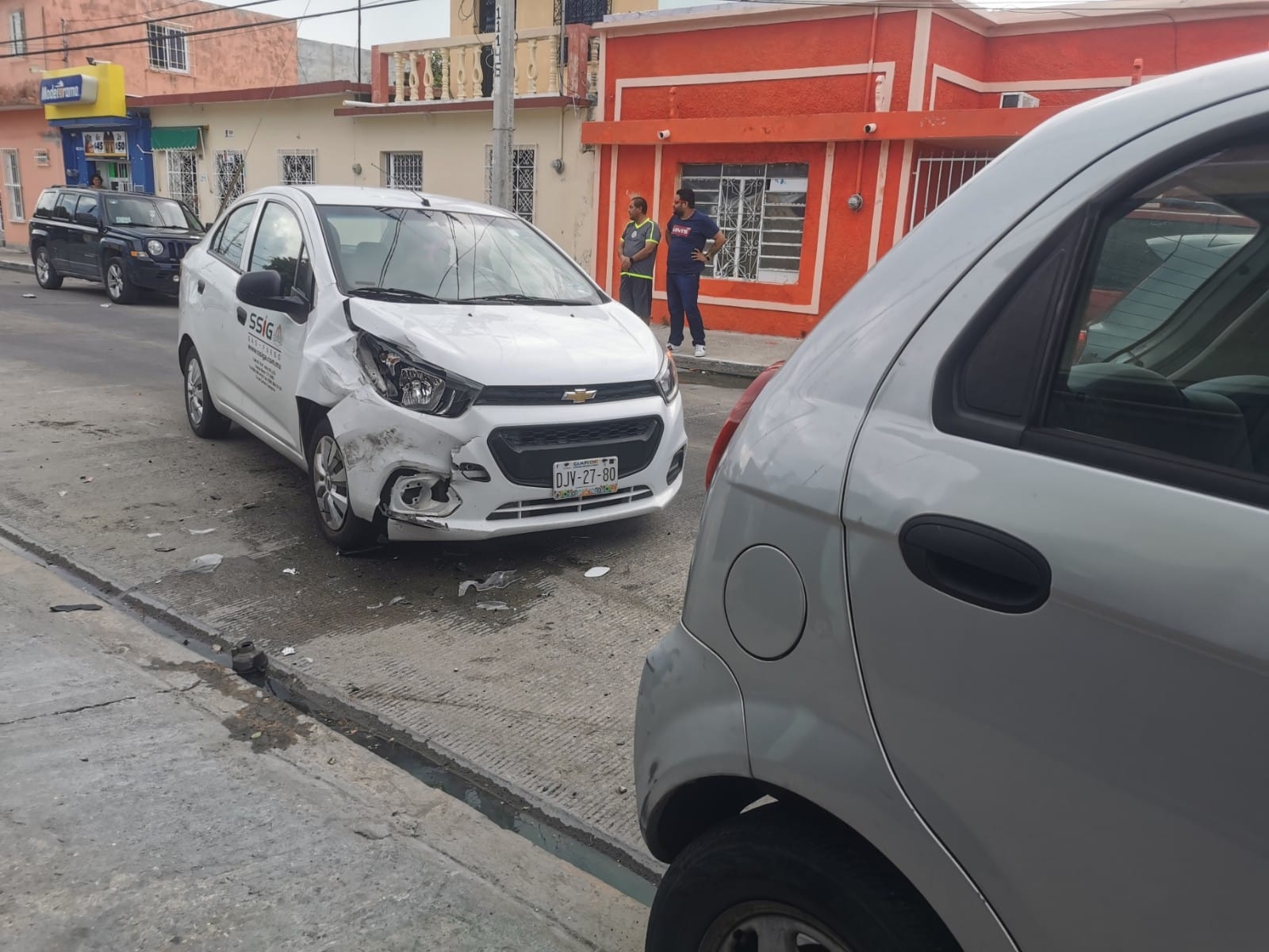 El accidente dejó solo daños materiales El accidente dejó solo daños materiales