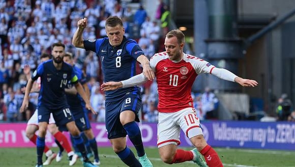 Christian Eriksen se desmayó a pocos minutos del final del primer tiempo entre Dinamarca y Finlandia.