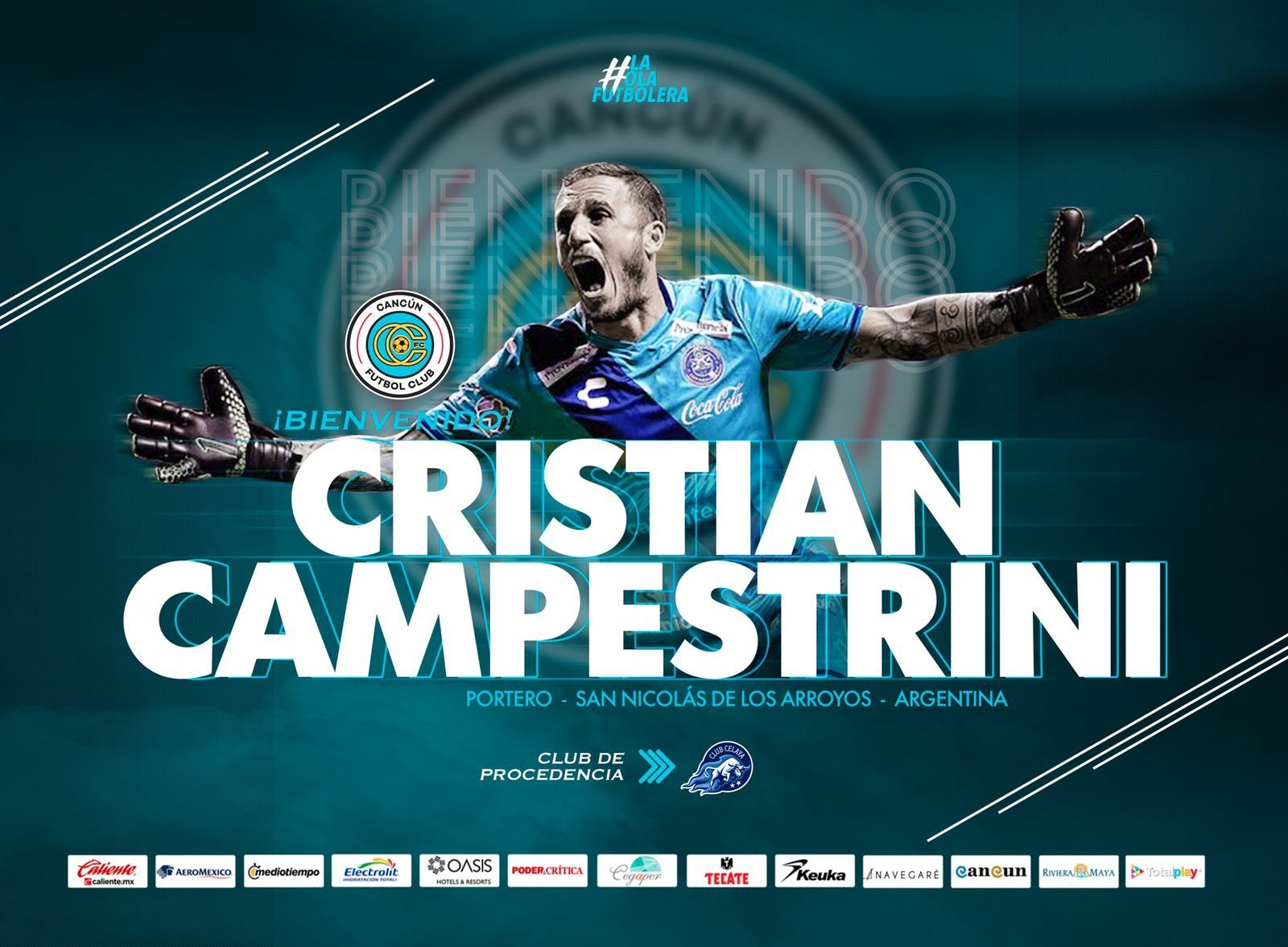 La directiva del club dio la bienvenida al portero que llegará en los próximos días par sumarse a la pretemporada del equipo en Cancún