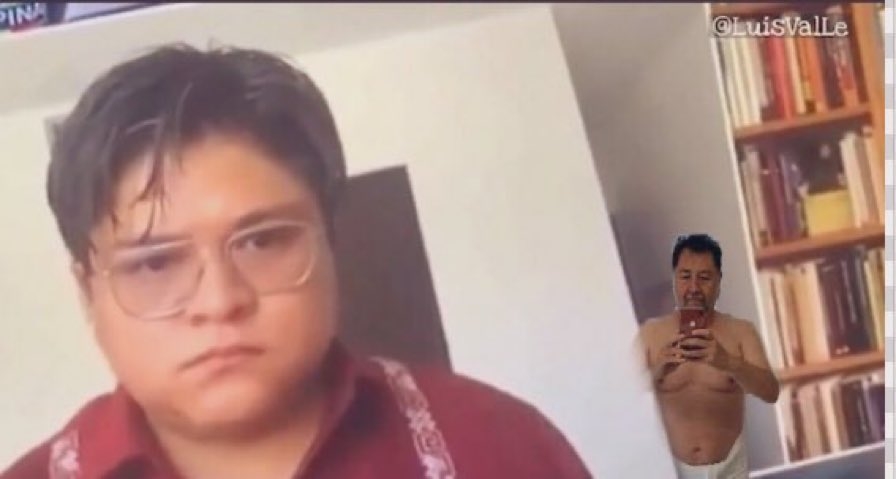 Difunden memes de la parición inesperada de mujer durante la transmisión de aspirante a dirigente de Morena Gibrán Ramírez
