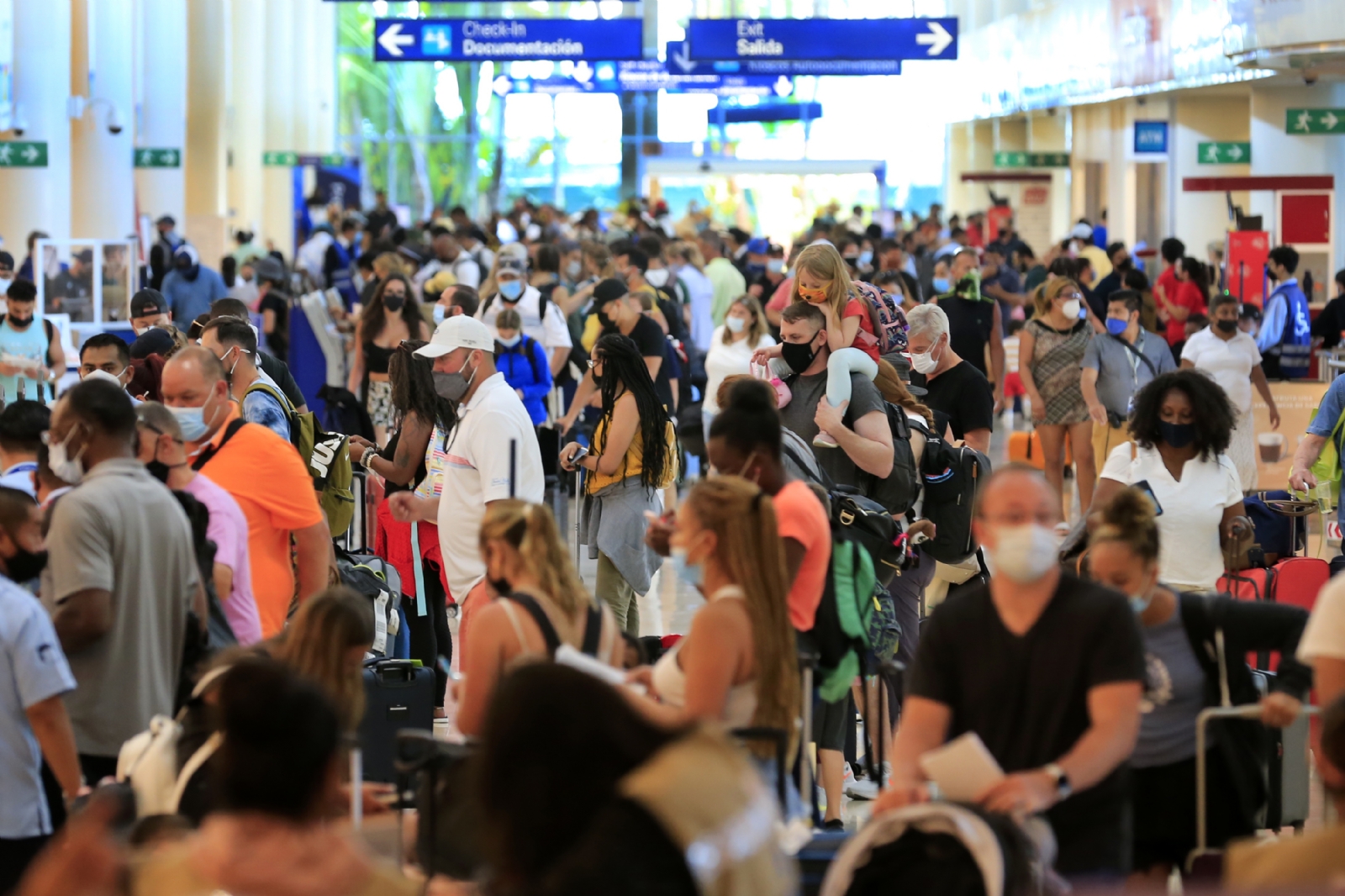 Este sábado el aeropuerto de Cancún anotó una nueva marca en lo que va de 2021, en el contexto del COVID-19